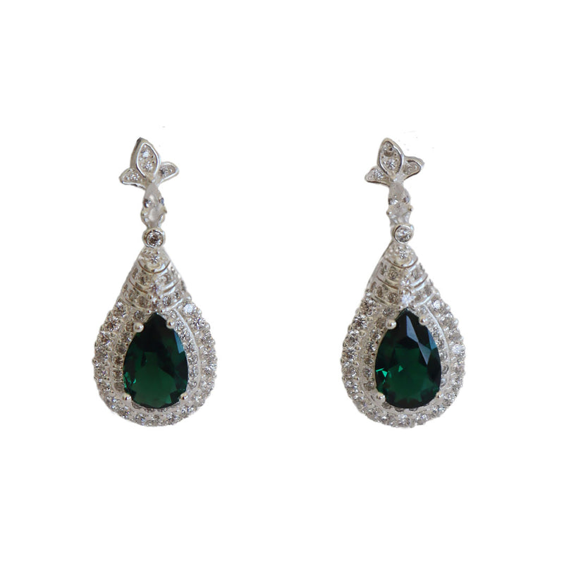 ARETES GOTA ESMERALDA