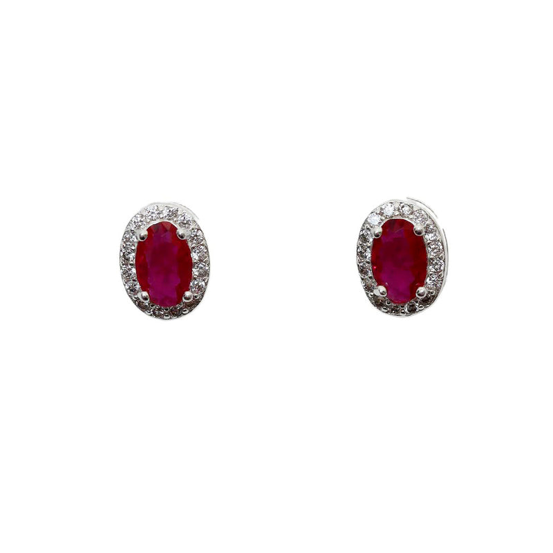 ARETES OVAL RUBI