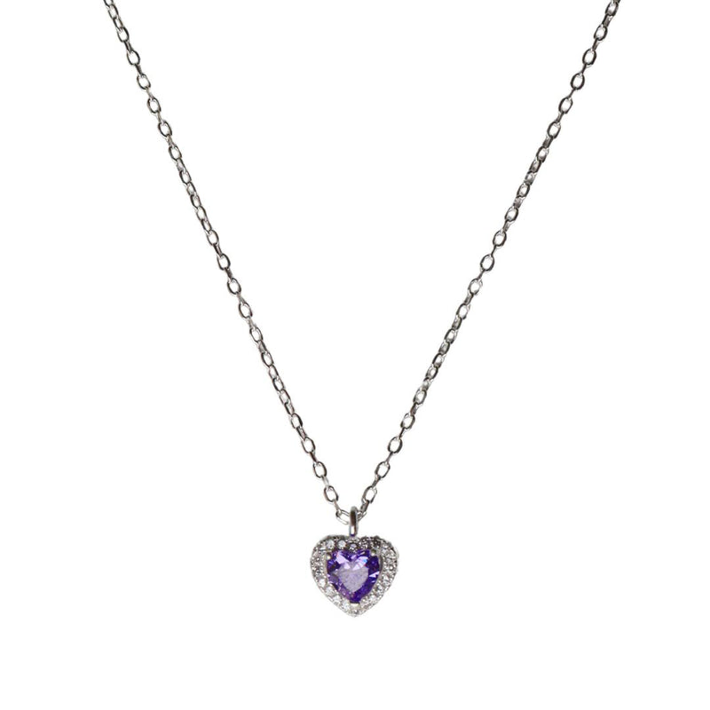 COLLAR CORAZÓN LAVANDA